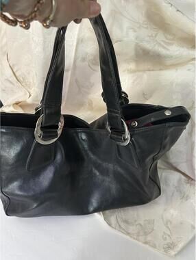 ALDO Elegant Boho Black faux Leather Handbag with Silver Accents